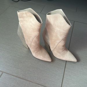 Dolce Vita Booties Suede and Metallic Colorblock